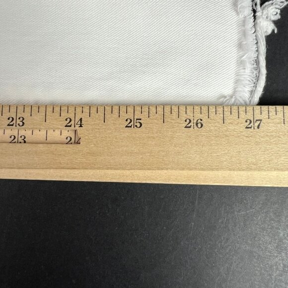 Mother Jeans Womens 26x27* Hustler Ankle Fray White Cropped Stretch Denim Tag 26 - Picture 12 of 16